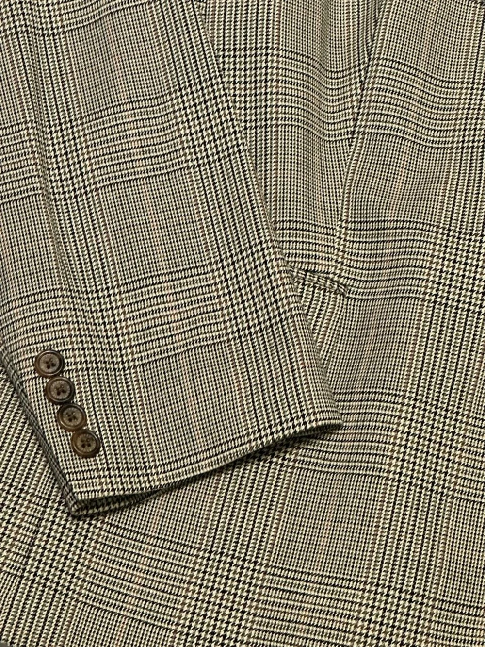 NWT Ralph Lauren Tan and Black Plaid Single-Button Blazer - Picture 5 of 11